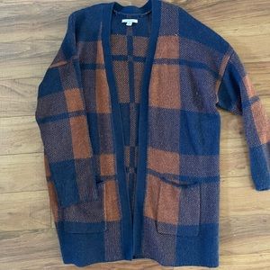 American Eagle Plaid Cardigan